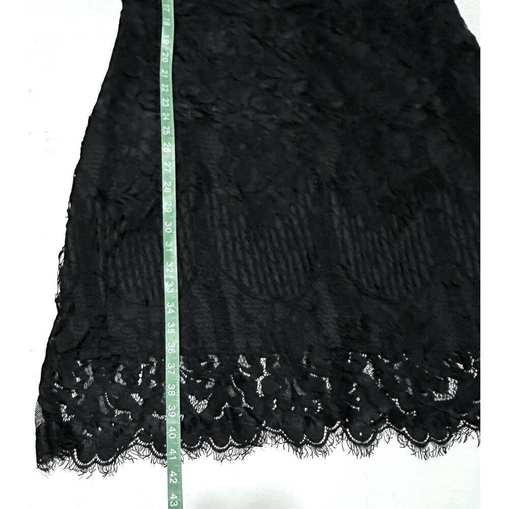 MSLG Black Lace Wedding Guest Dress Short V-Back Zipper Closure Women's XXL -NEW - Picture 6 of 9